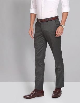 smart waist heathered formal trousers