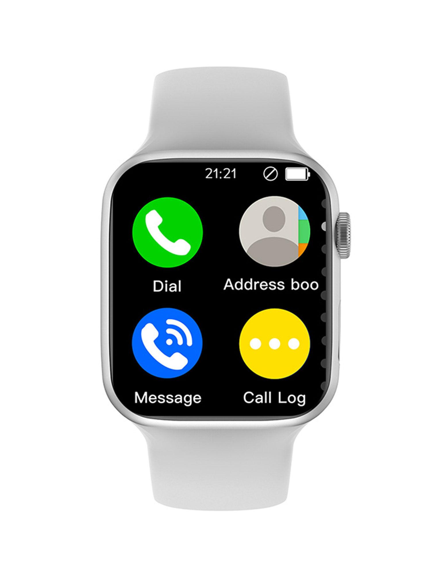 smart watch with bluetooth calling, tft 1.83 inch (4.7 cm), ios9.0+, full screen touch, silver