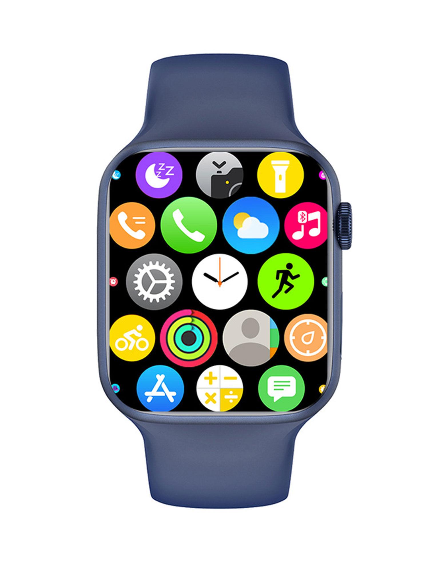 smart watch with bluetooth calling, tft 1.83 inch (4.7cm), ios9.0+, full screen touch, blue