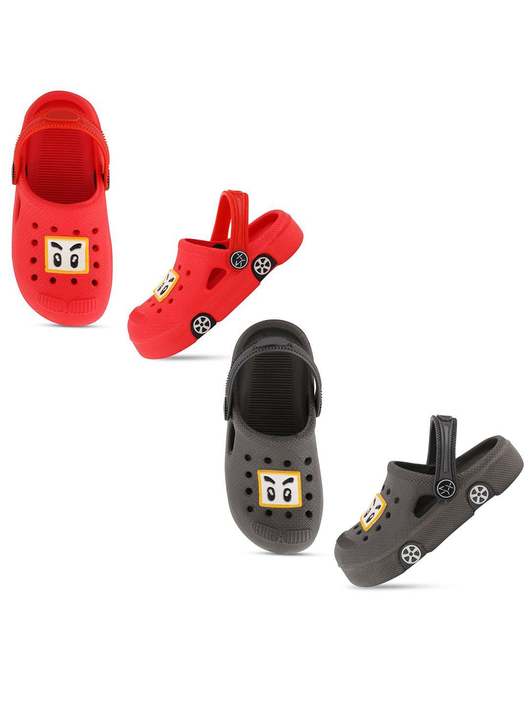 smartots kids set of 2 self design rubber clogs