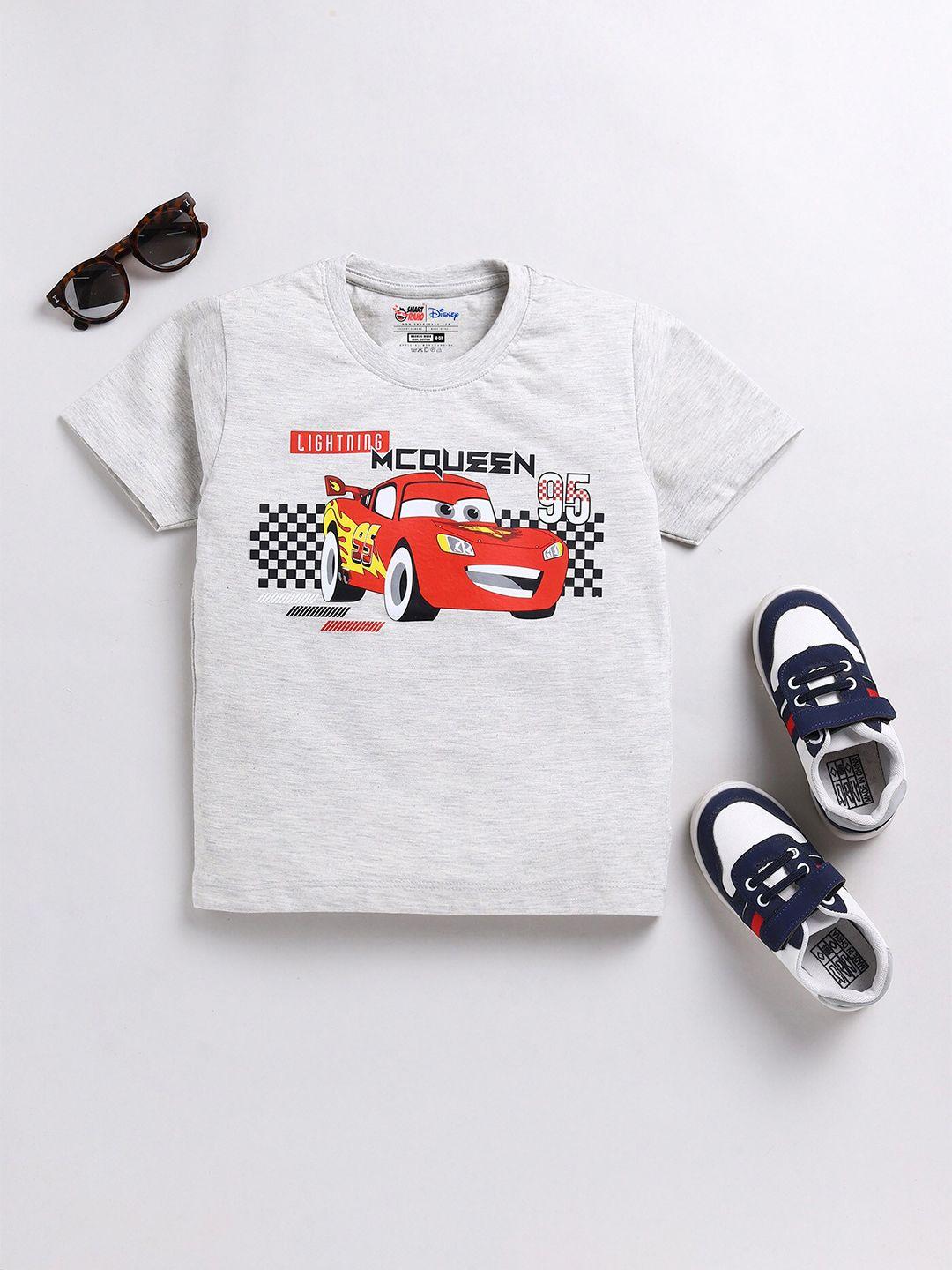 smartraho boys cars printed round neck cotton t-shirt