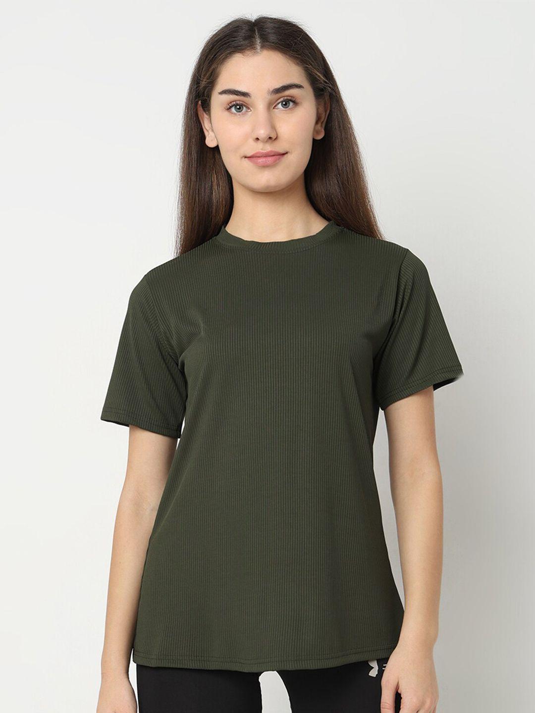 smarty pants women olive green anti odour t-shirt
