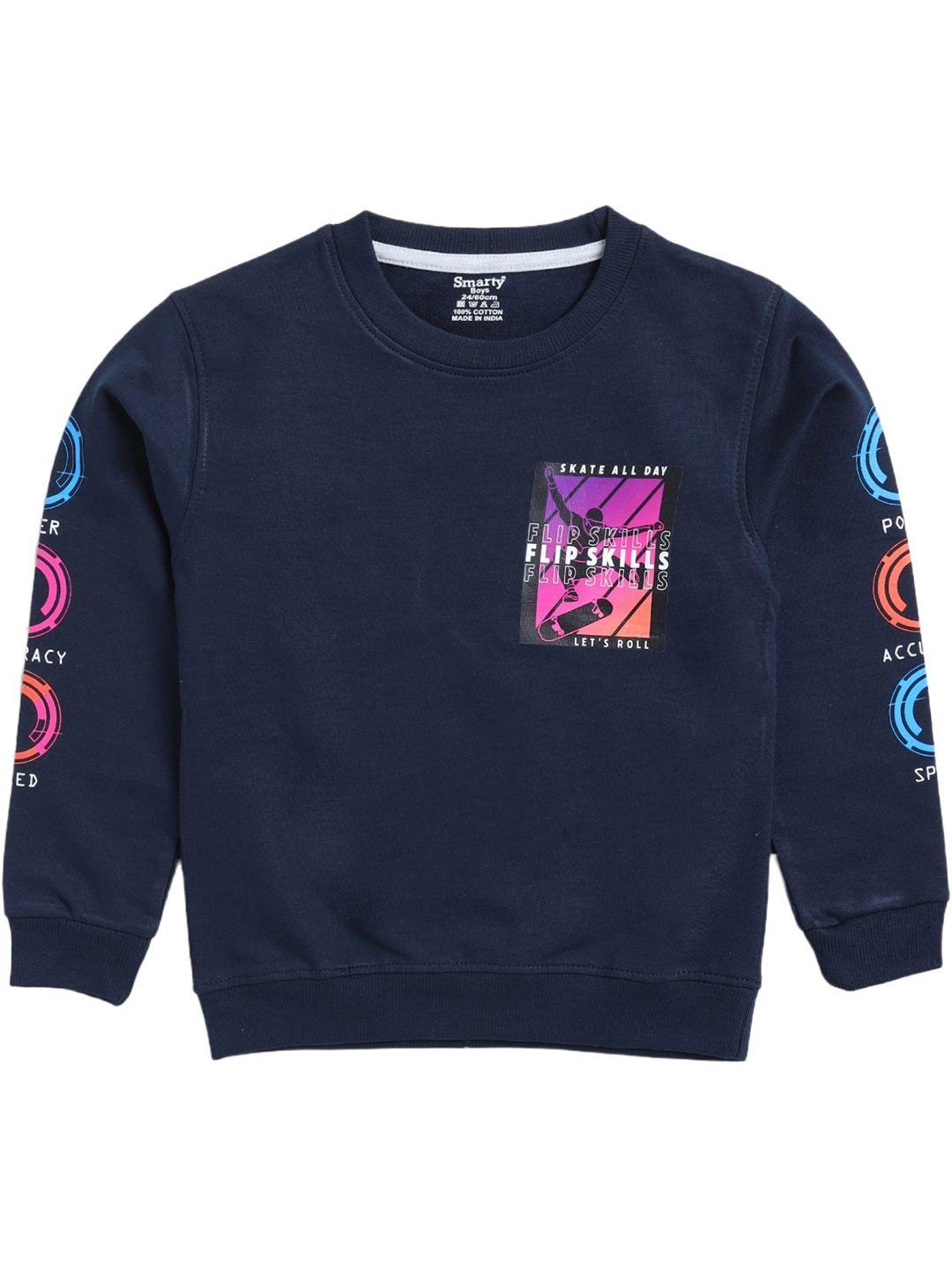 smarty boys printed fleece sweatshirt