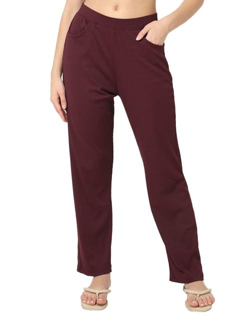 smarty pants maroon cotton pyjamas