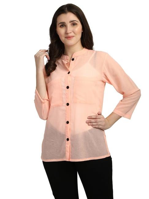 smarty pants peach regular fit shirt