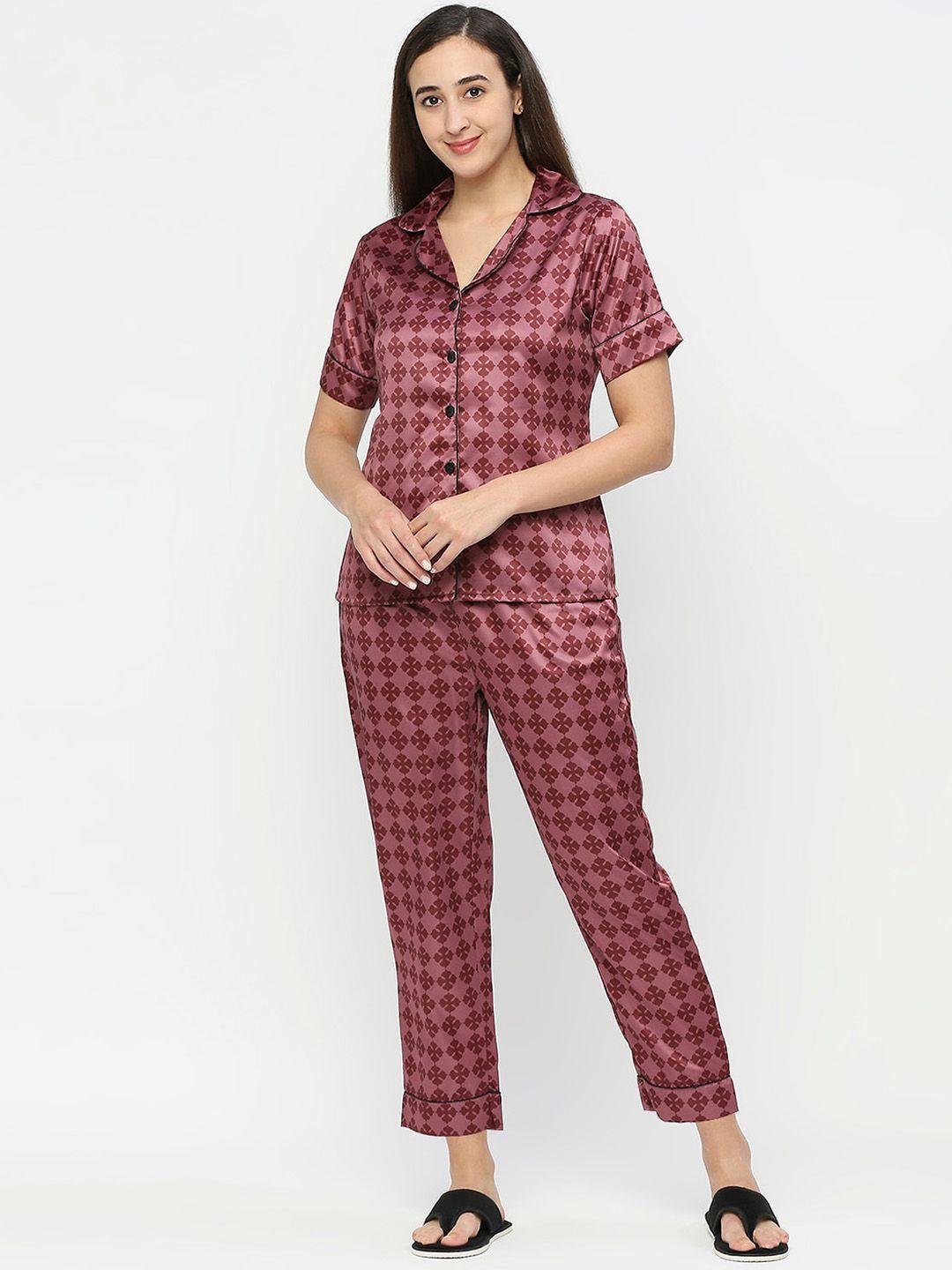 smarty pants women printed night suit