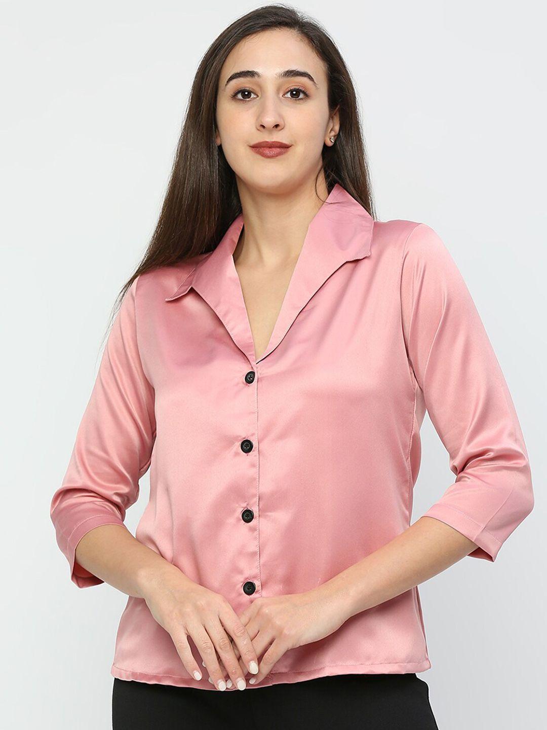 smarty pants women relaxed casual satin shirt
