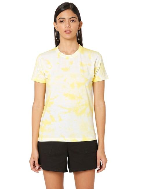 smarty pants yellow & white tie - dye t-shirt