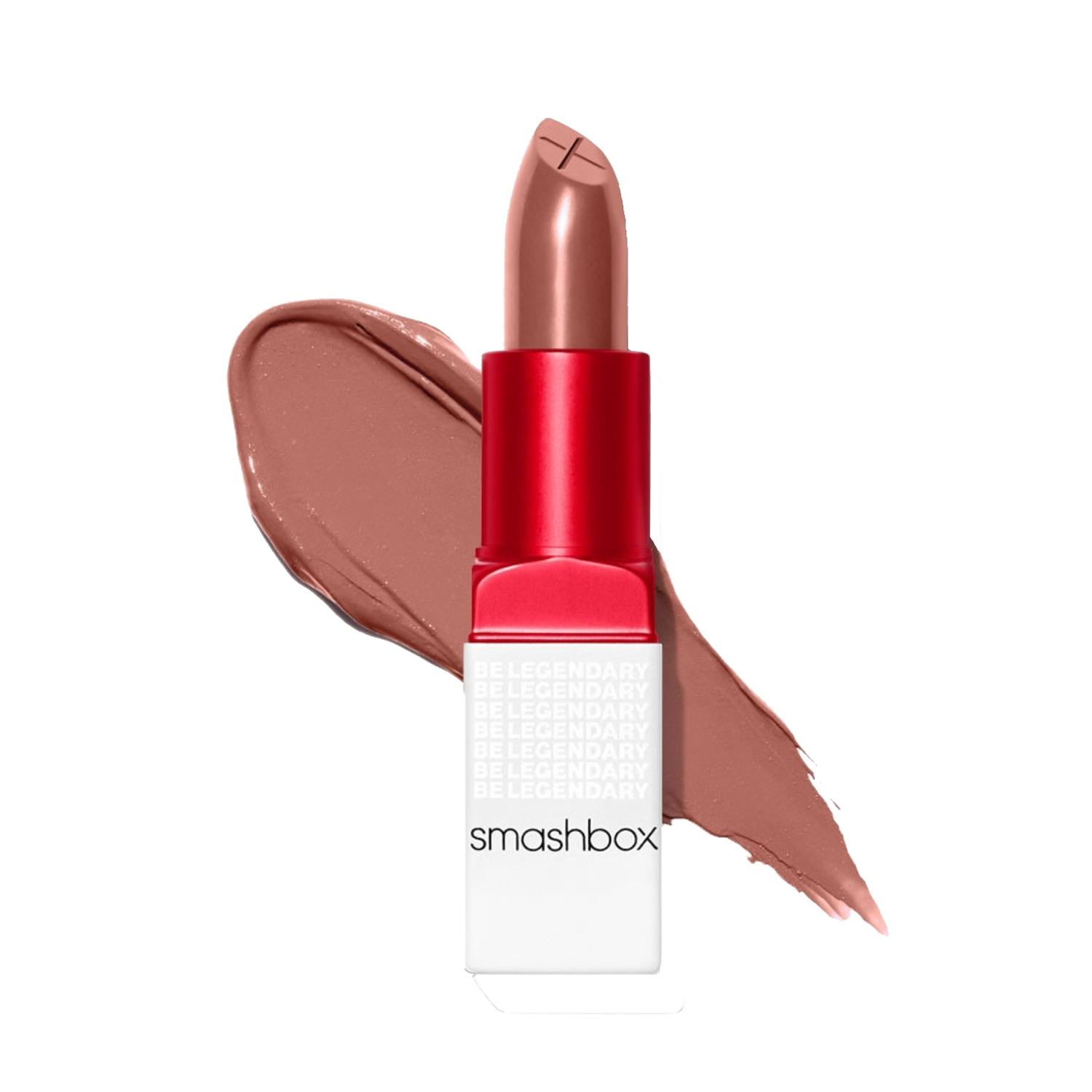 smashbox be legendary prime & plush lipstick - rich nude (3.4g)