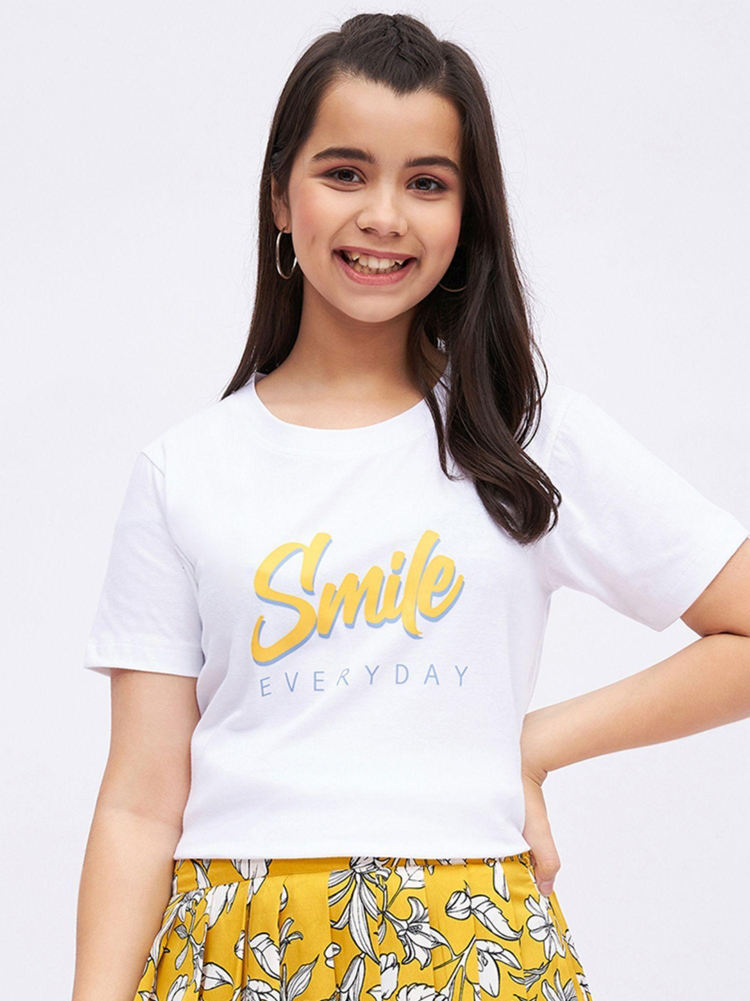 smile everyday printed t-shirt