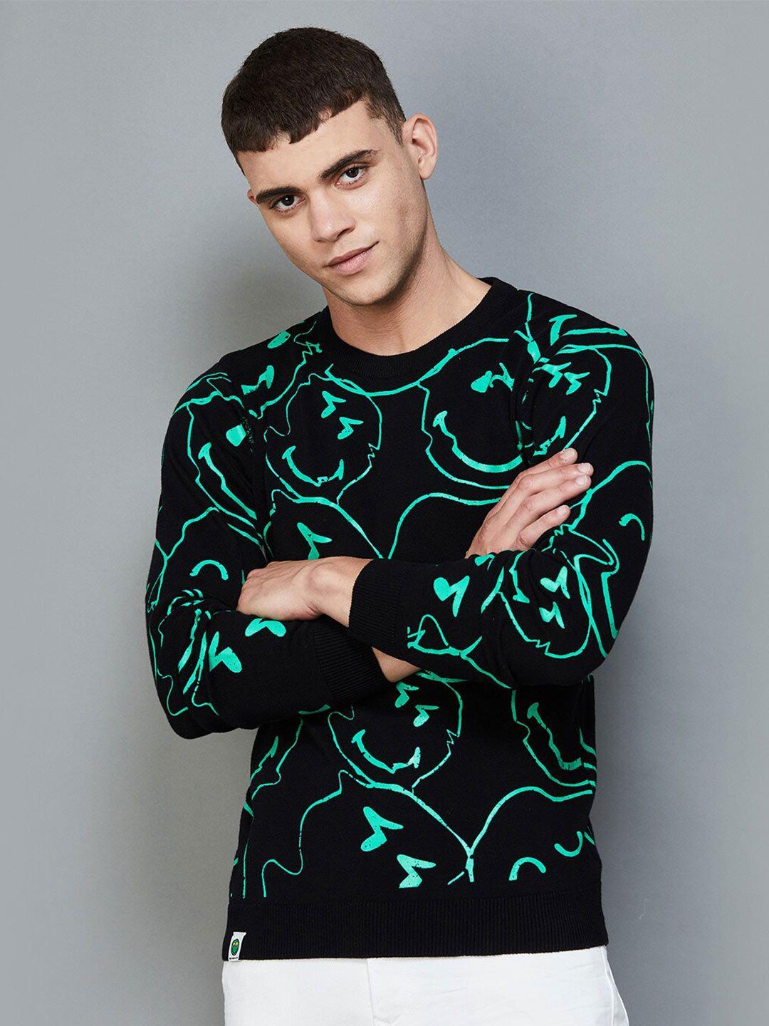 smileyworld abstract printed cotton pullover