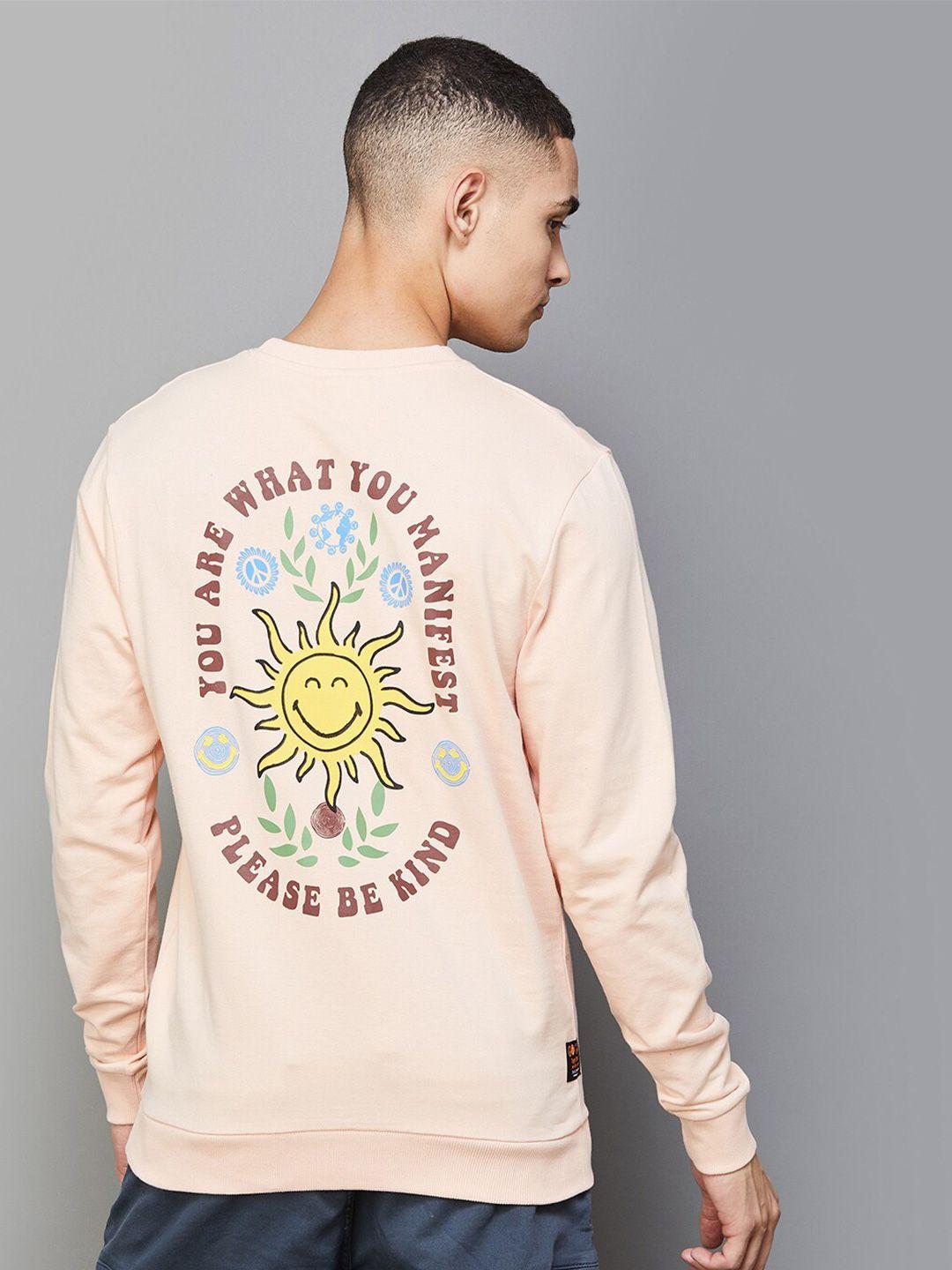 smileyworld graphic printed cotton sweatshirt