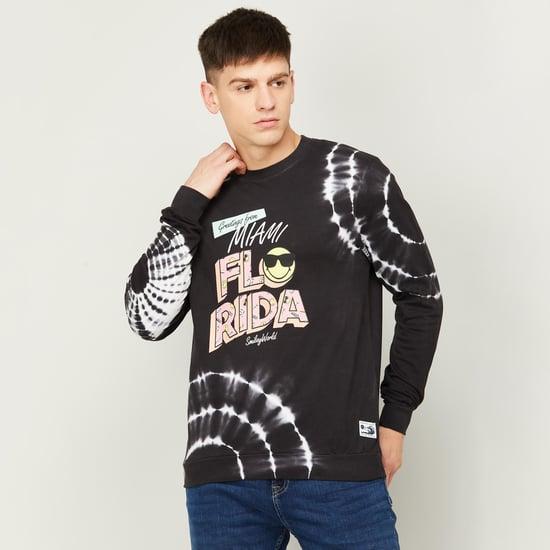 smileyworld men printed crew neck sweatshirt