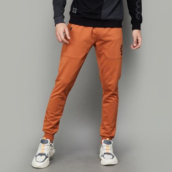 smileyworld men solid regular fit joggers