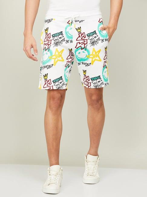 smileyworld multi cotton regular fit printed shorts