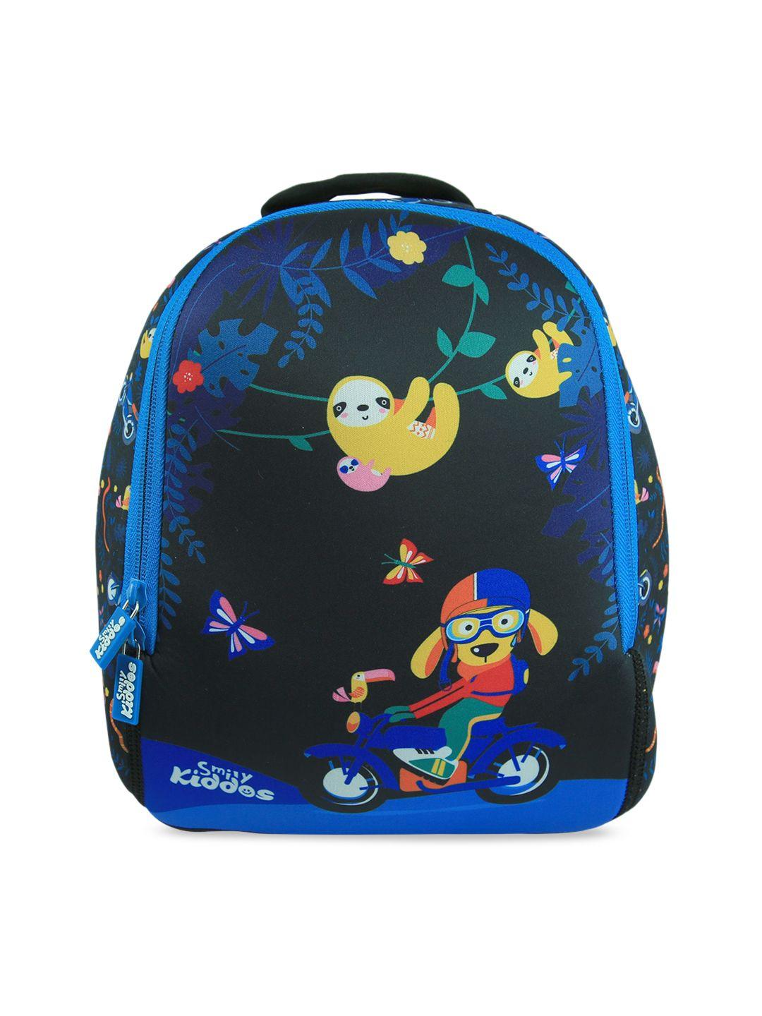 smily kiddos kids black graphic backpack