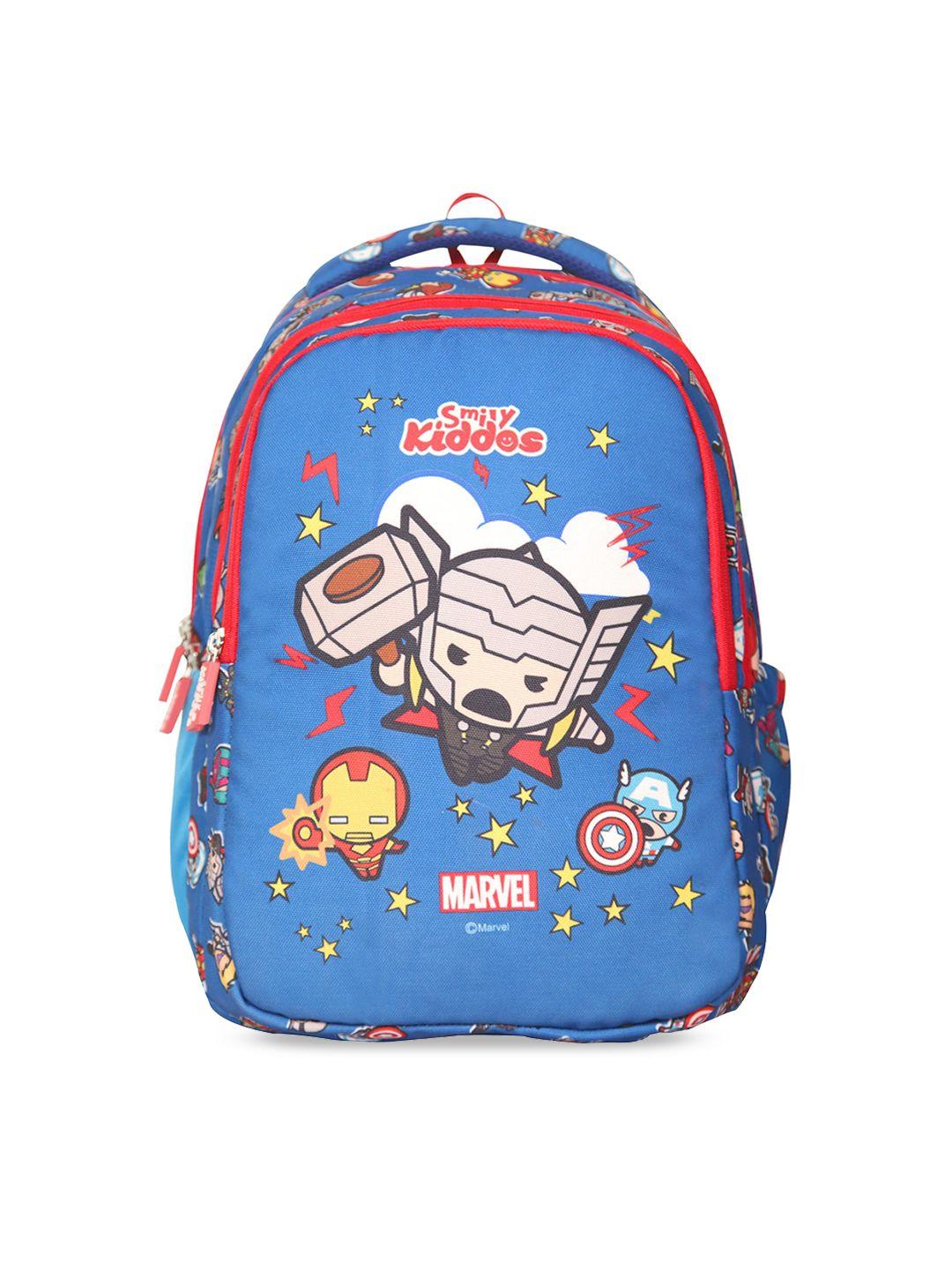 smily kiddos kids blue & red marvel avengers thor printed backpack