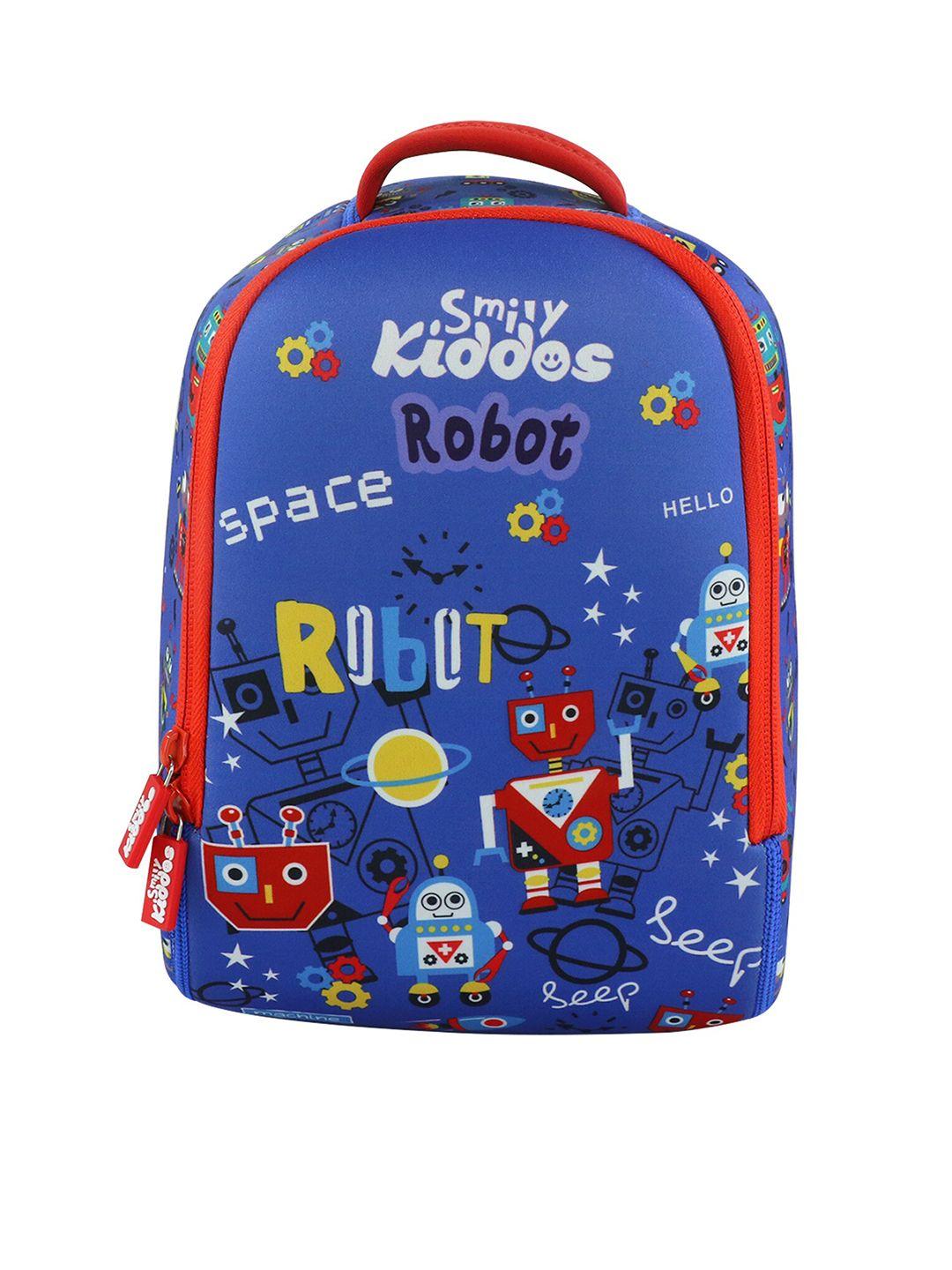 smily kiddos kids robot theme graphic backpack