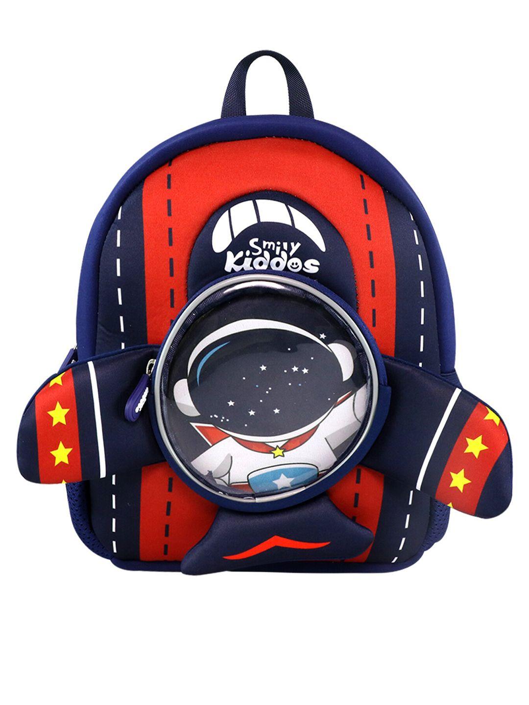 smily kiddos unisex kids blue & red graphic backpack