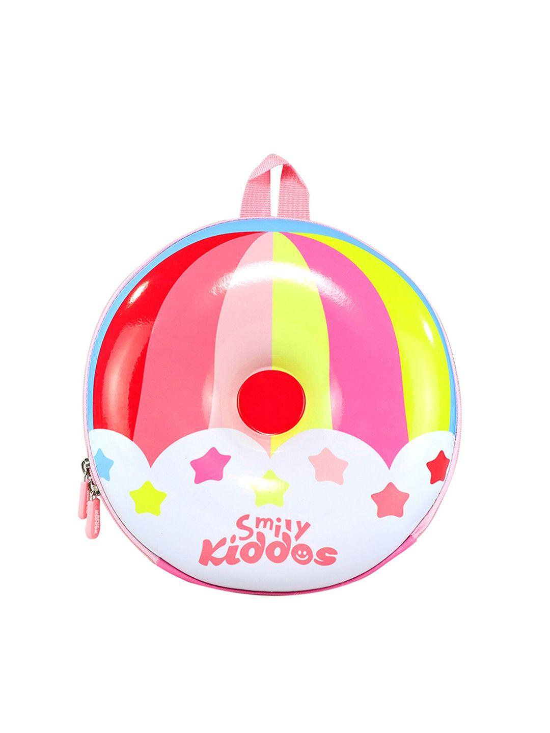 smily kiddos unisex kids pink & yellow graphic backpack