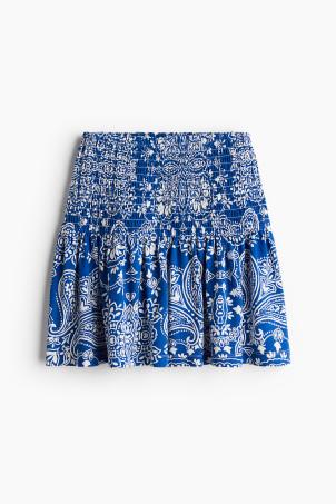 smock-waisted skirt