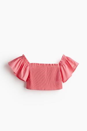 smocked cropped top