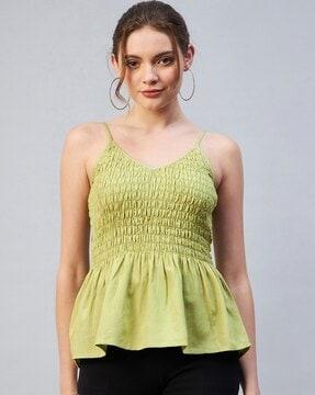 smoked sleeveless top