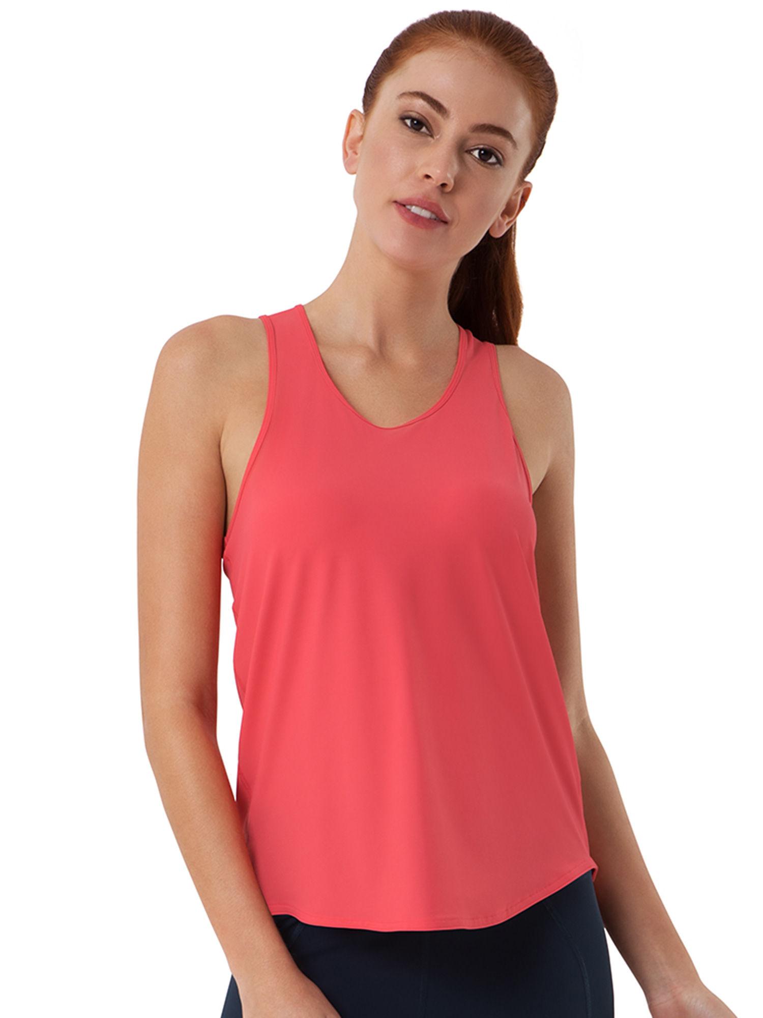 smooth and seamless fitness tank top - pink