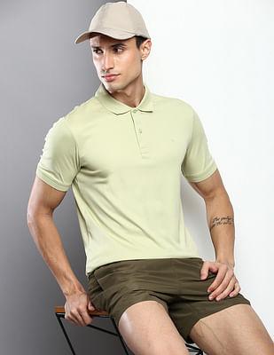 smooth cotton slim fit polo shirt