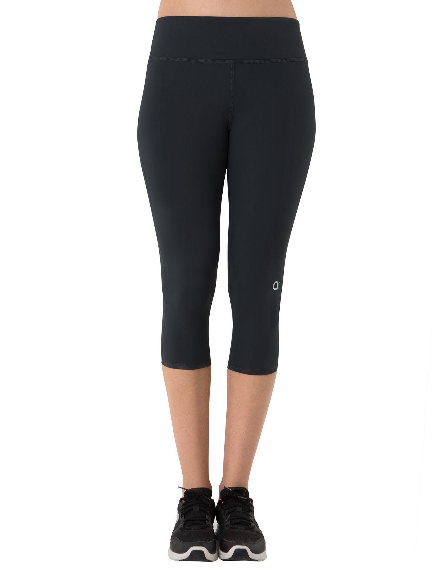 smooth fitness capri pant - black