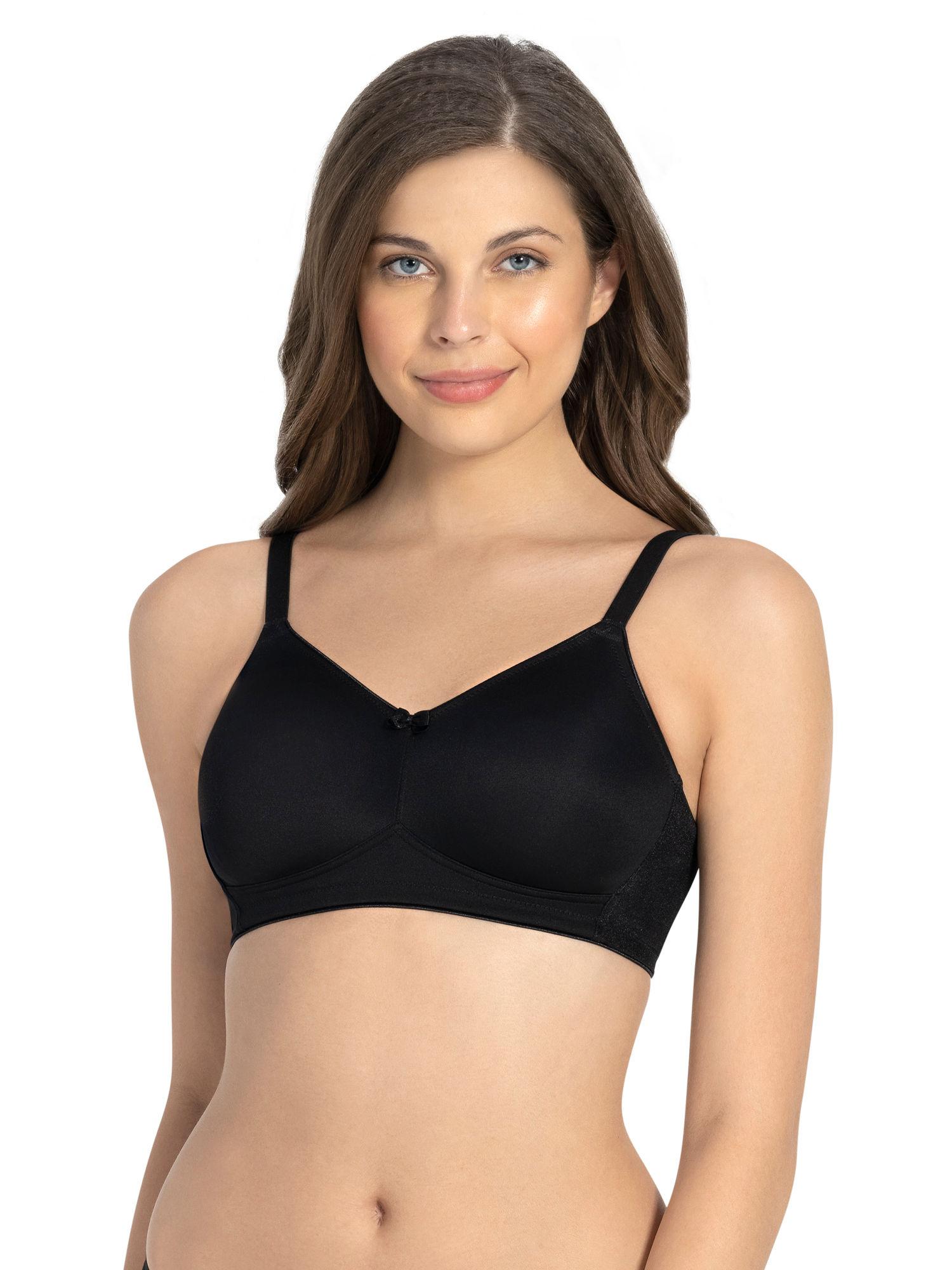 smooth minimiser non-padded & non-wired bra - black