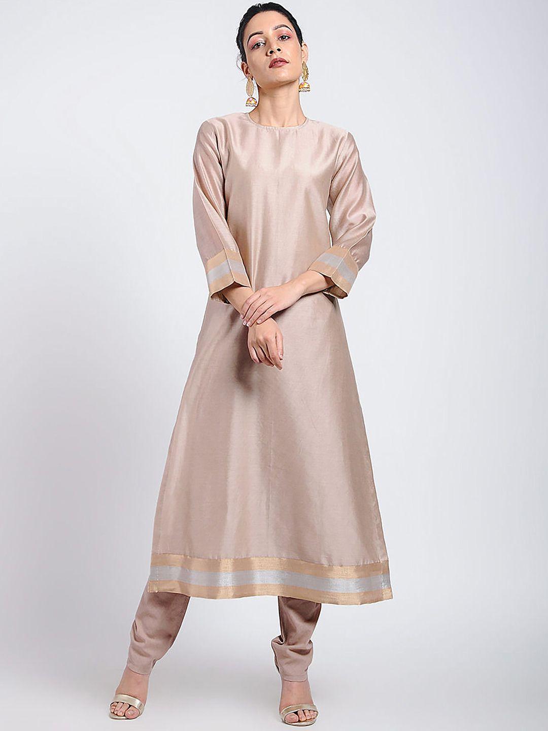 smriti gupta chanderi silk a-line kurta