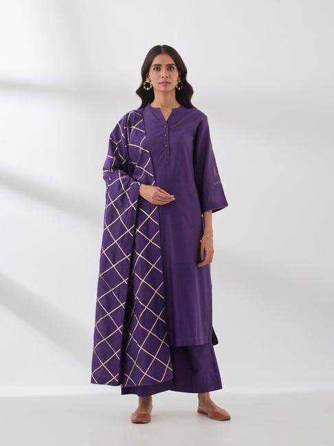 smriti gupta pesas purple kurta set