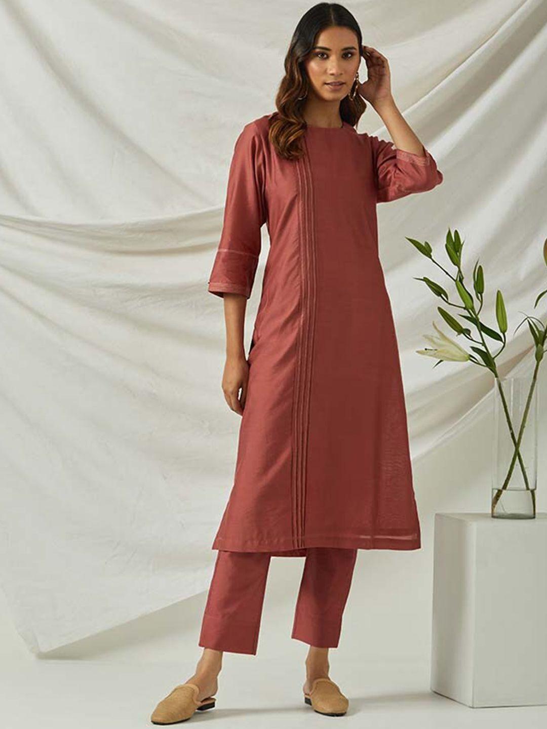 smriti gupta pintuck zari chanderi silk kurta