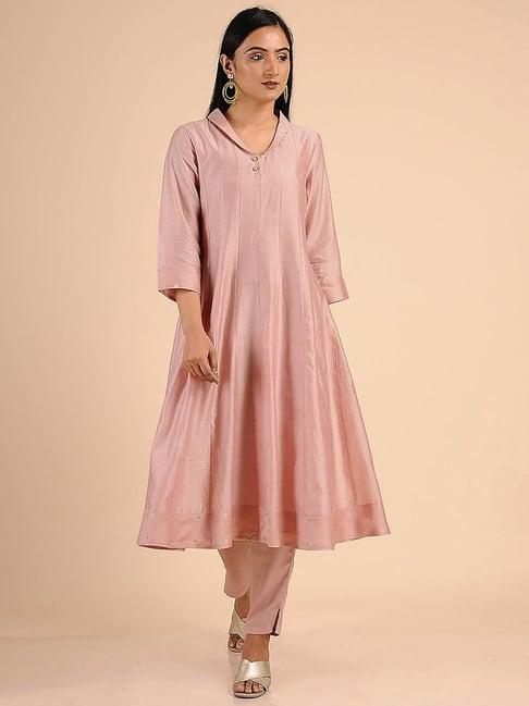 smriti gupta rozanna pink peach anarkali