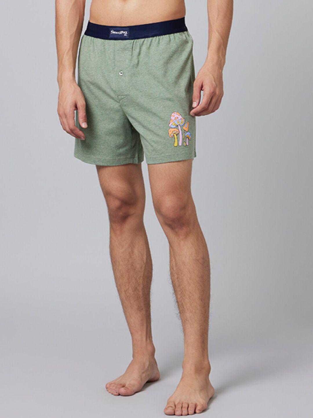 smugglerz printed comfort fit pure cotton boxers shrooms-mens-boxer-s