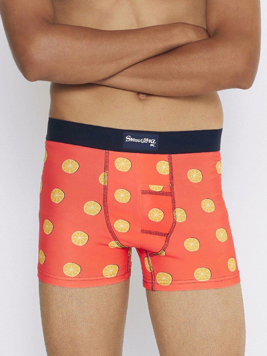 smugglerz printed short trunks get-squeezin-orange-men's smundies