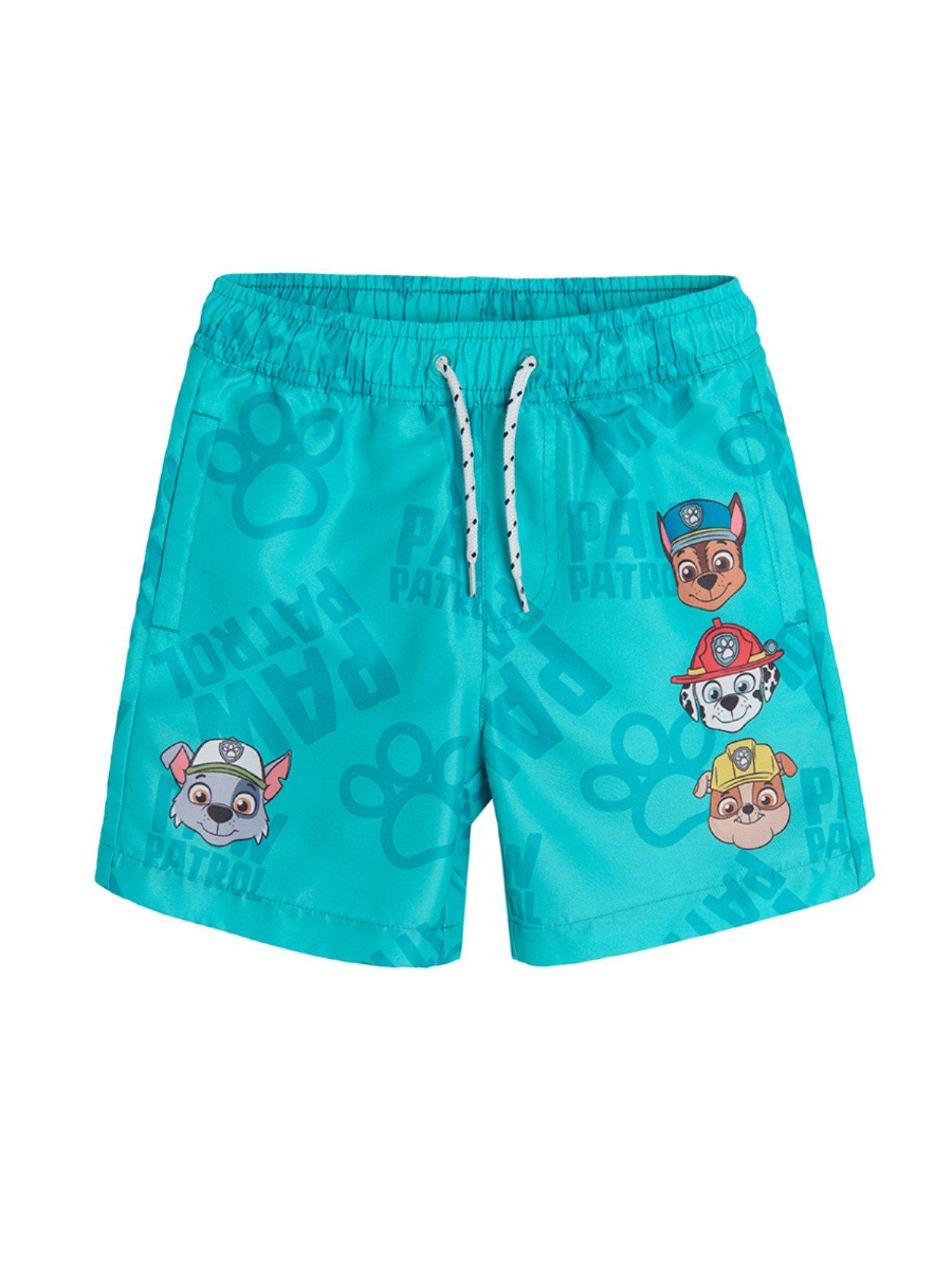smyk paw patrol boys turquoise swimwear shorts