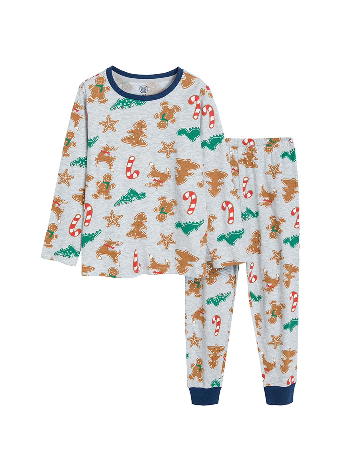smyk boy multi-color knitted pyjama (set of 2)