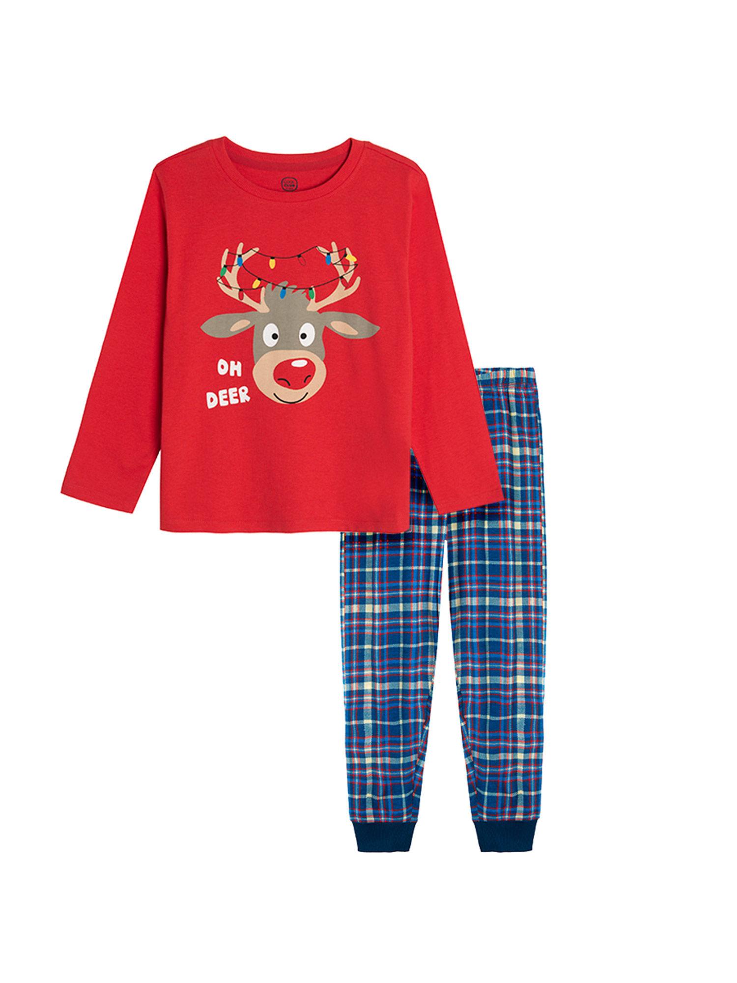 smyk boy multi-color knitted pyjama (set of 2)
