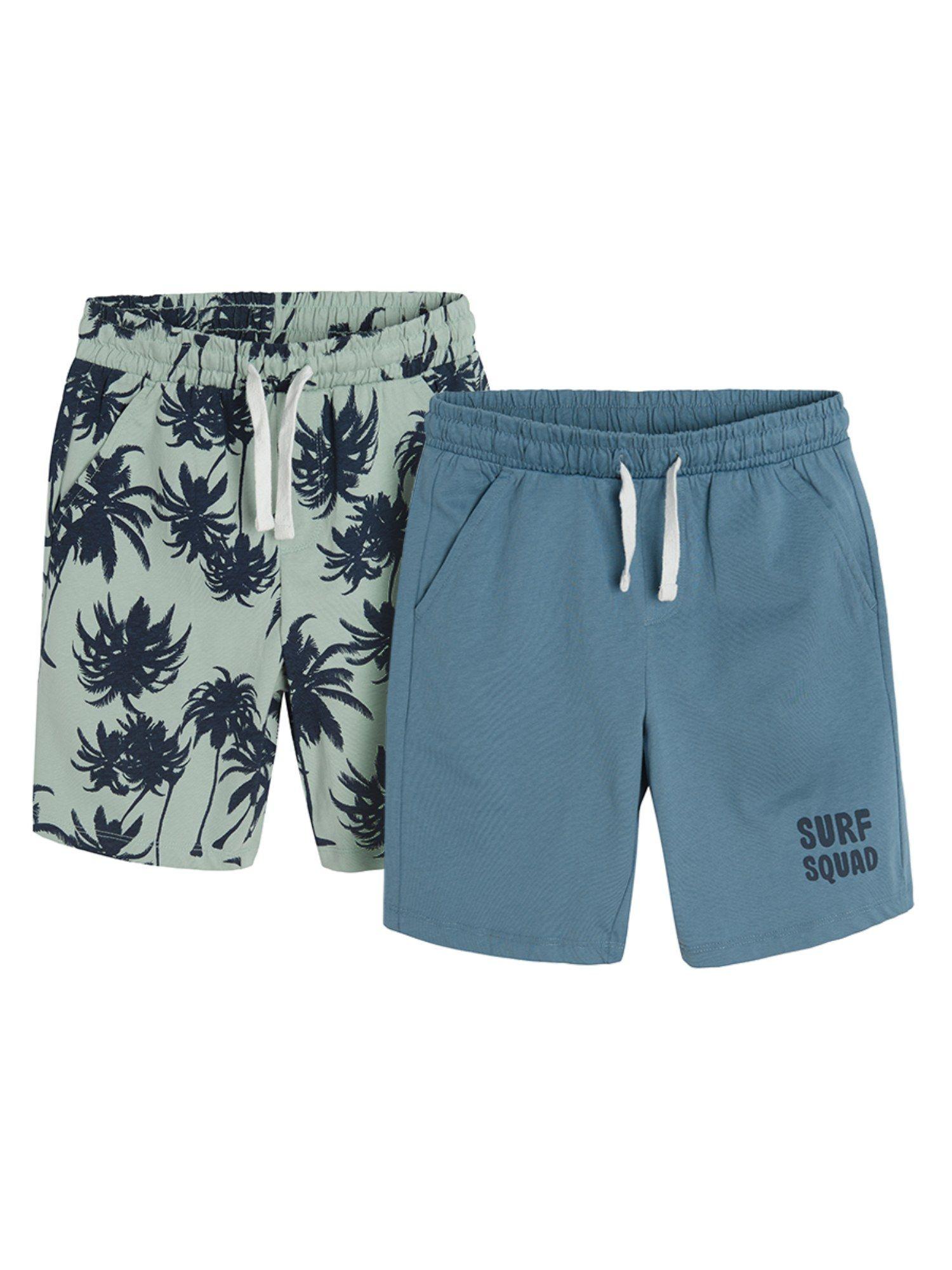smyk boys multi-color printed shorts (pack of 2)