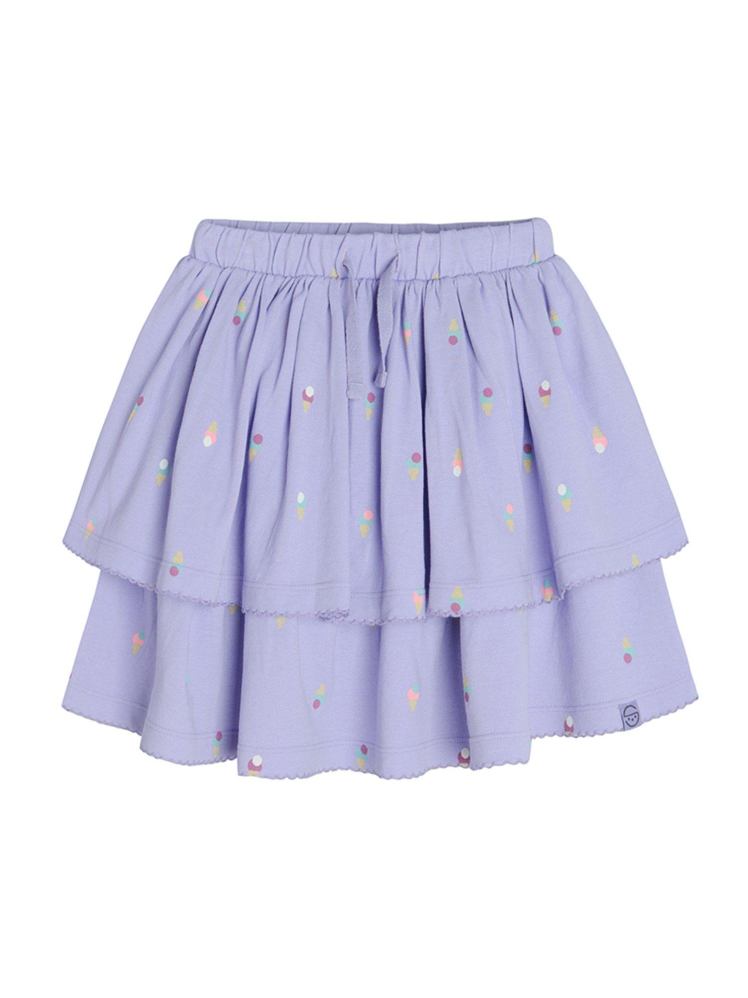 smyk girls blue printed skirts