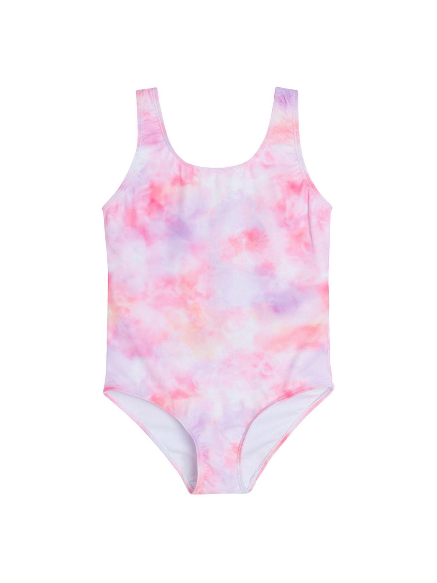 smyk girls multi-color tie dye swimsuit