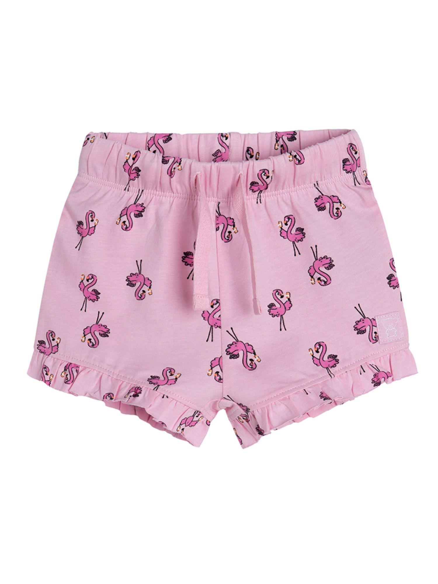 smyk girls pink printed shorts