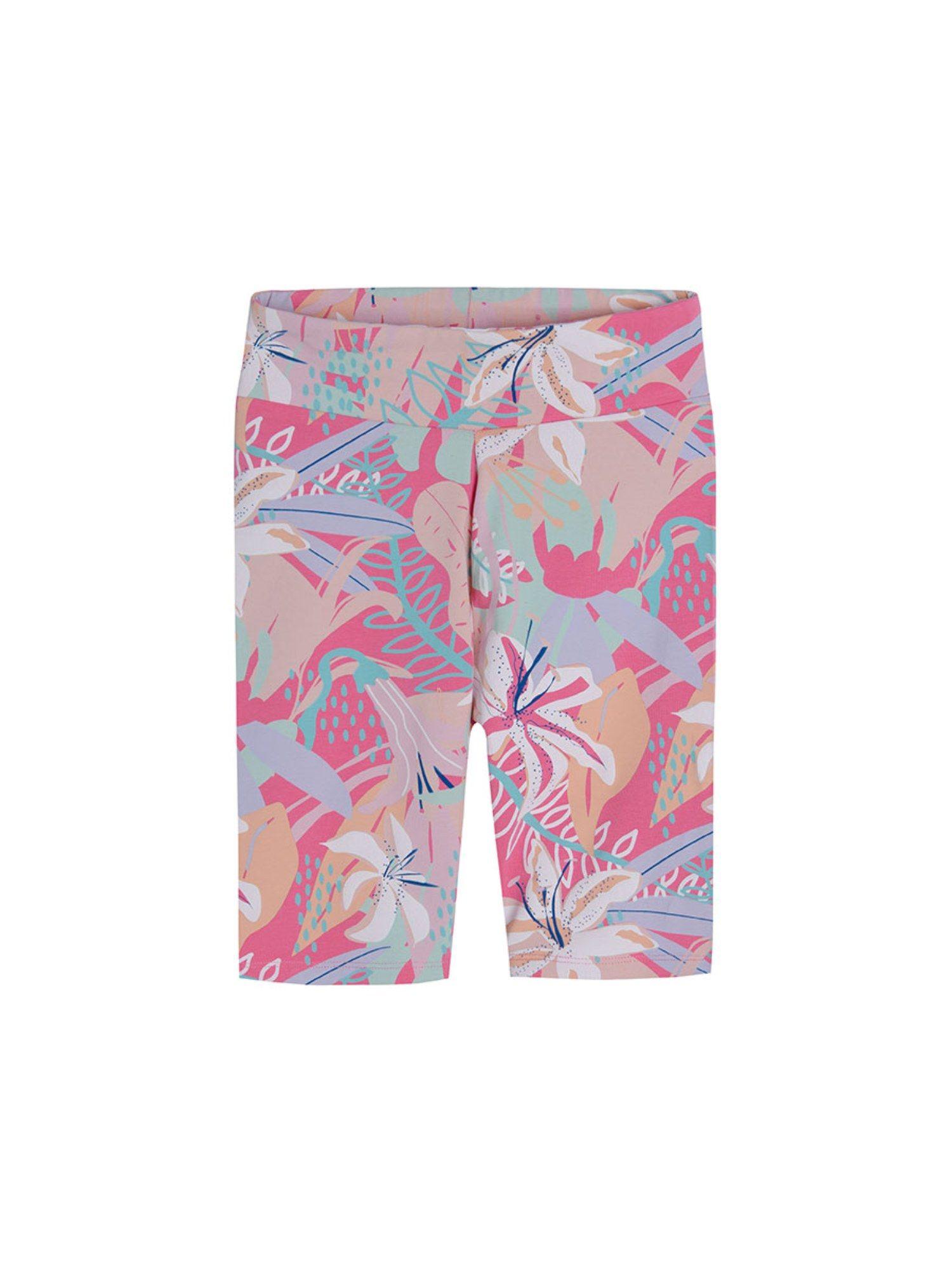 smyk girls pink printed shorts