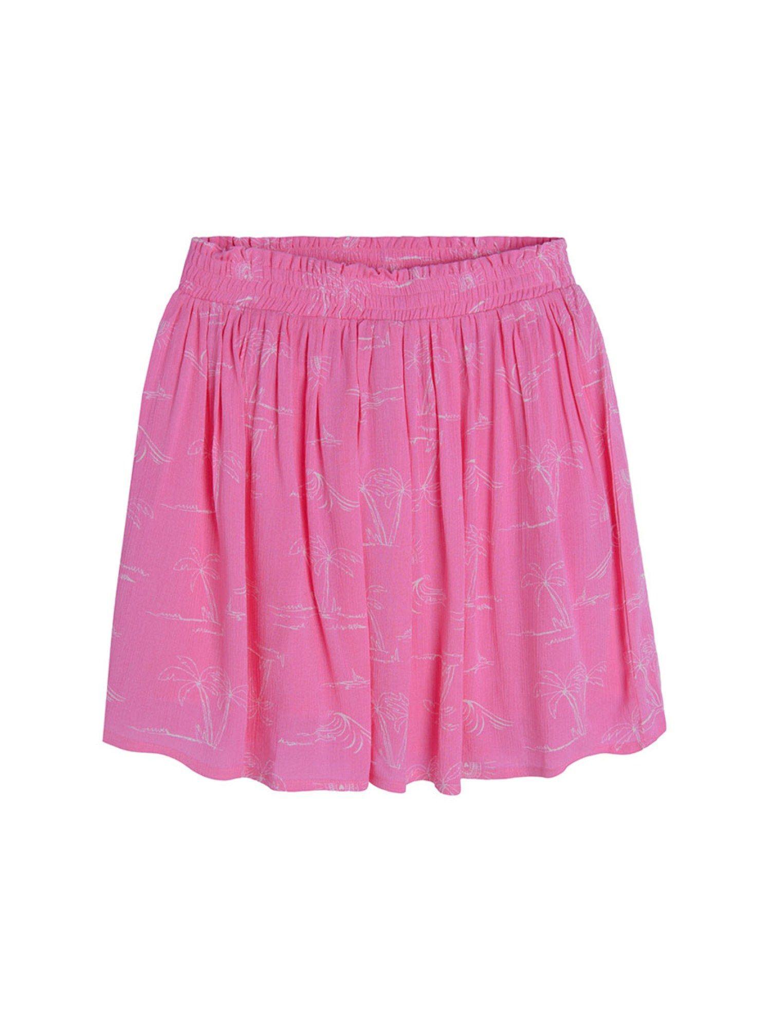 smyk girls pink printed skirts