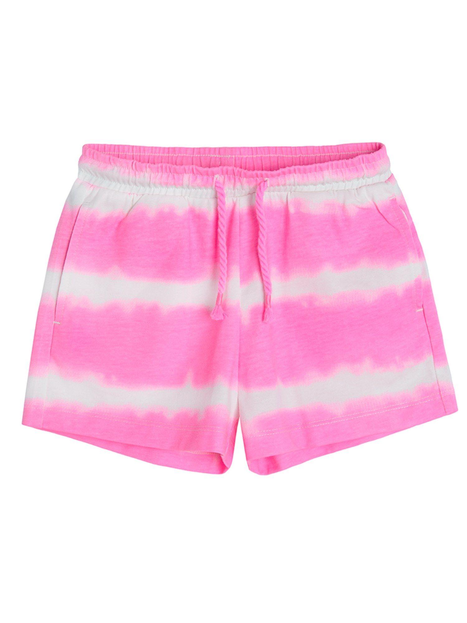 smyk girls pink tie dye shorts