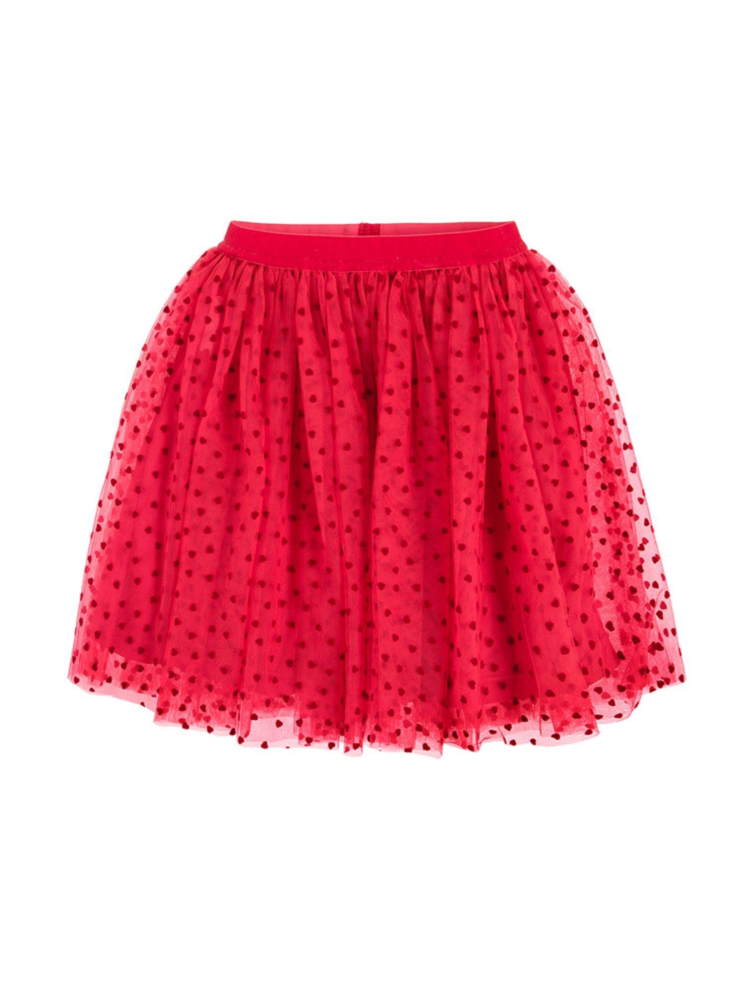 smyk girls red polyester skirts