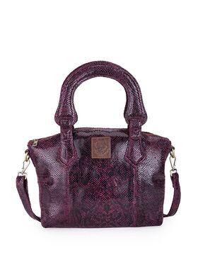 snake pattern tote bag with dual handles