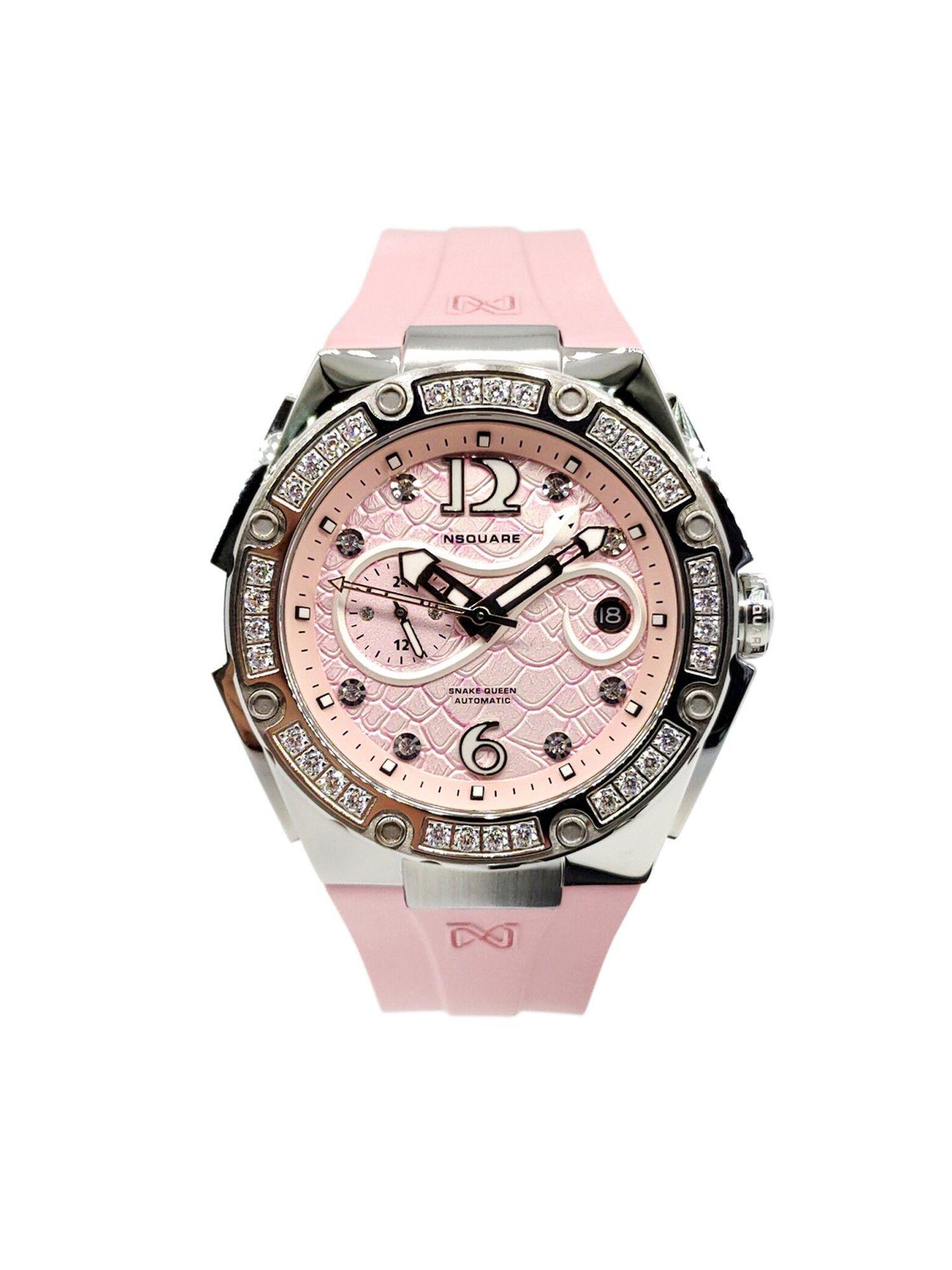 snakequeen 39 mm swarovski crystal round dial womens watch l0472-n48.9 (m)